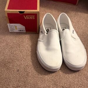 Vans Unisex White Slip-On Shoes